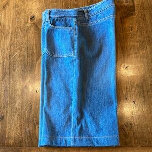 THEORY Blue Denim Bermuda Shorts 0